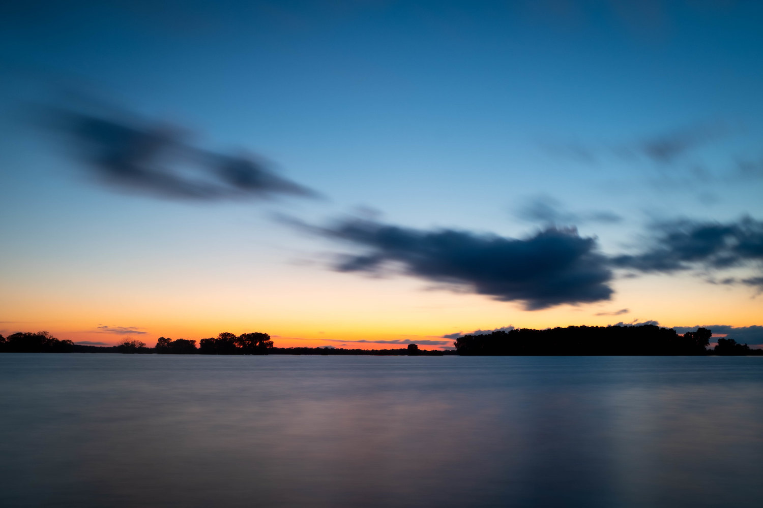 long exposure sunset with ND filter
