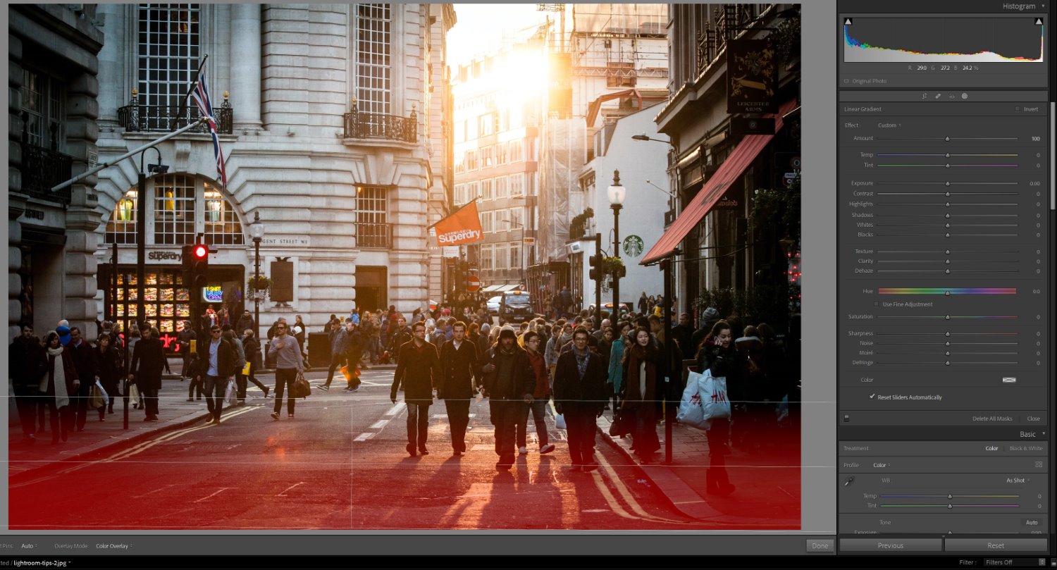 Linear Gradient on the foreground Lightroom tips