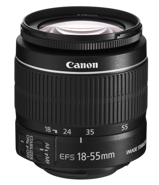 kit lens with 18-55mm focal length