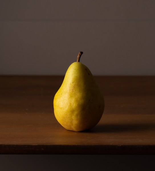 pear with a warm color cast